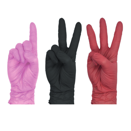 Rękawice Nitrylowe Medyczne 100 szt - CZARNE rozm. M