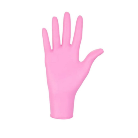 Rękawice Nitrylowe Medyczne 100 szt - RÓŻOWE rozm. S