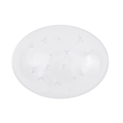 White oval silicone exfoliating pad with small triangular nodules for skincare